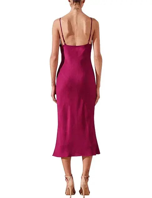 Shona Joy Sawyer Slip MIdi Dress Pink Size 14 photo 2