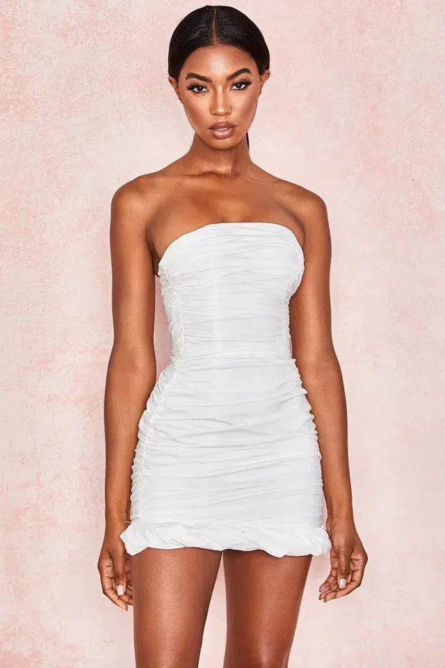 House of CB Rema Mini Dress White Size M Au 10 photo 3