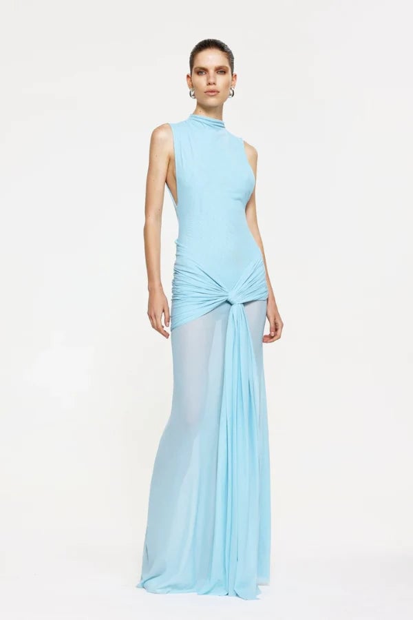 EFFIE KATS ROZA MAXI DRESS - PALE BLUE photo 3