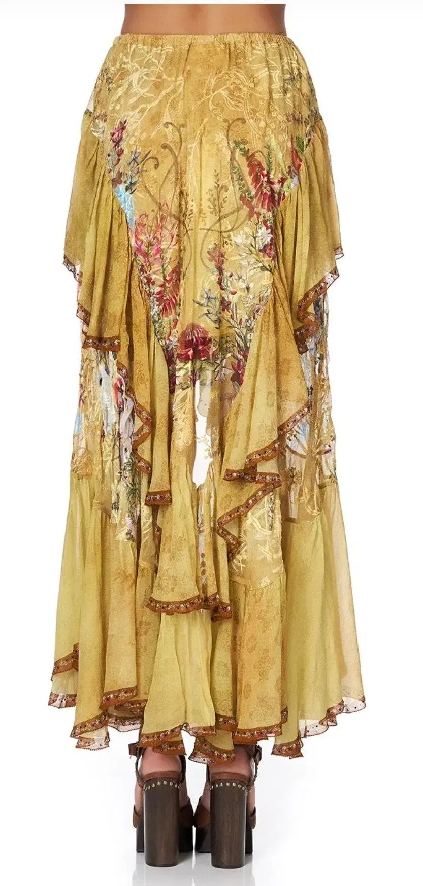 Camilla Among the Gumtrees Off Shoulder Halter Top and Maxi Skirt With Double Frill Set Print Size L photo 5