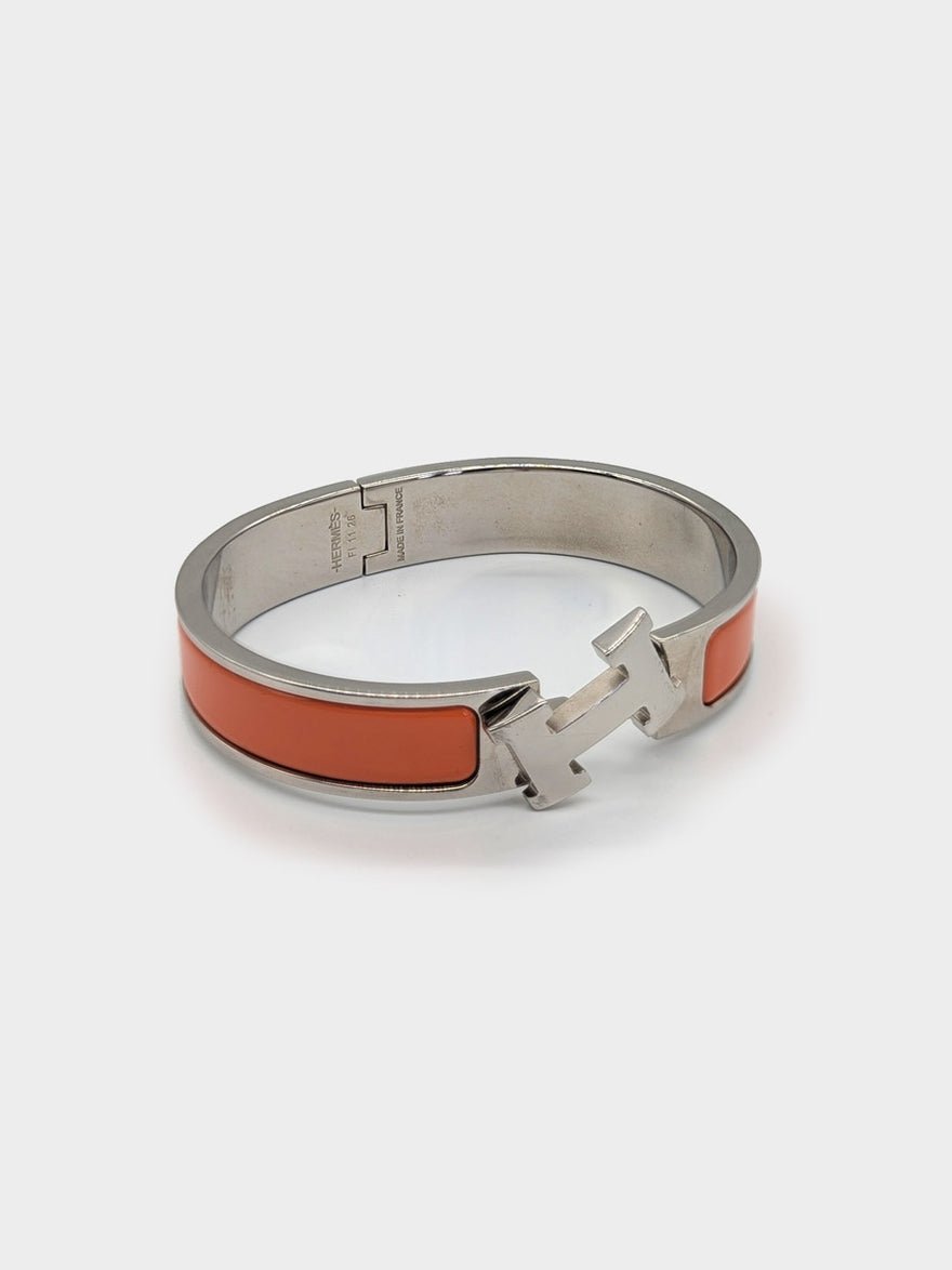 Hermès Clic H Bracelet Silver Orange Fruité photo 4