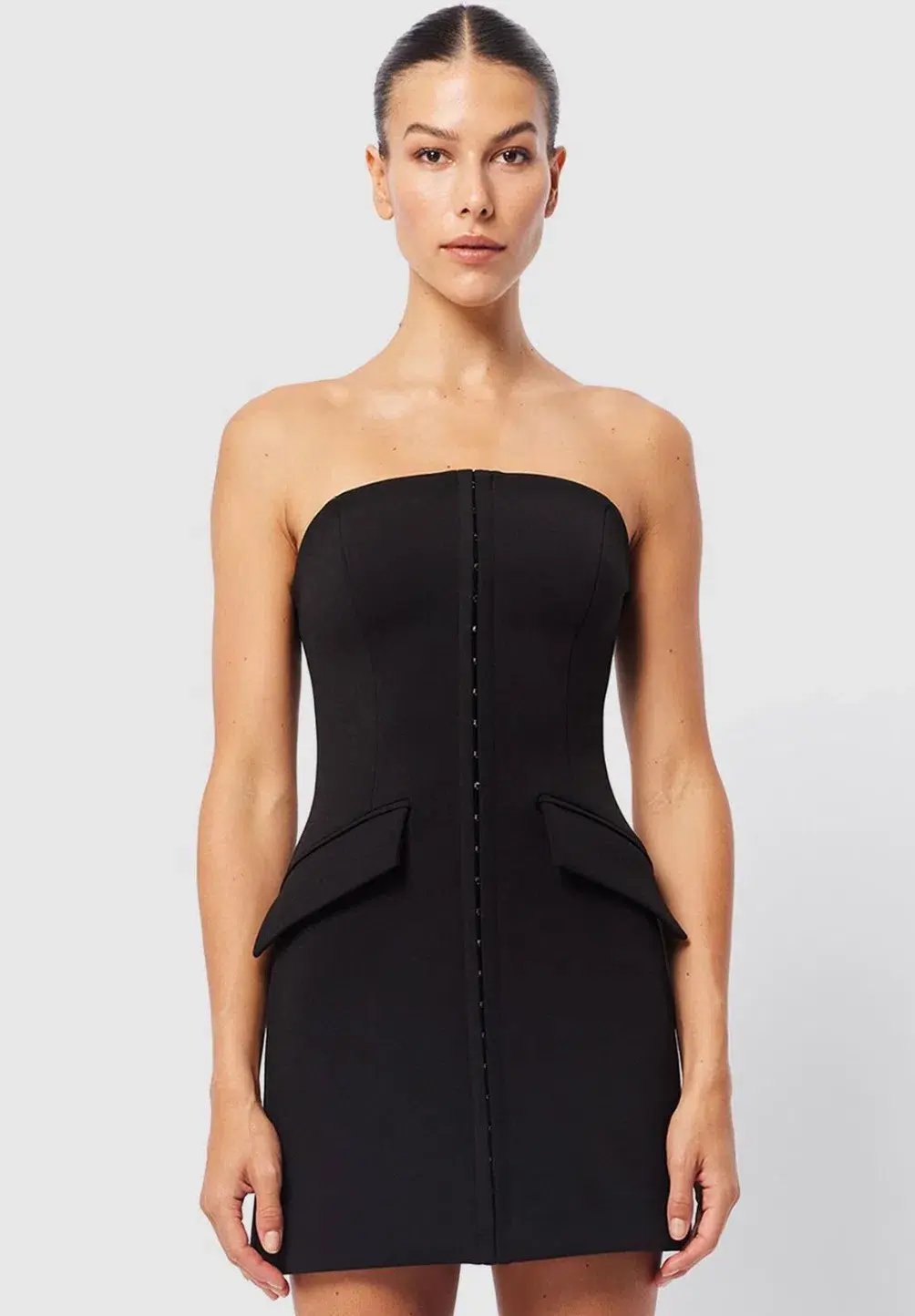 Mossman Linear Mini Dress Black Size 8 photo 3