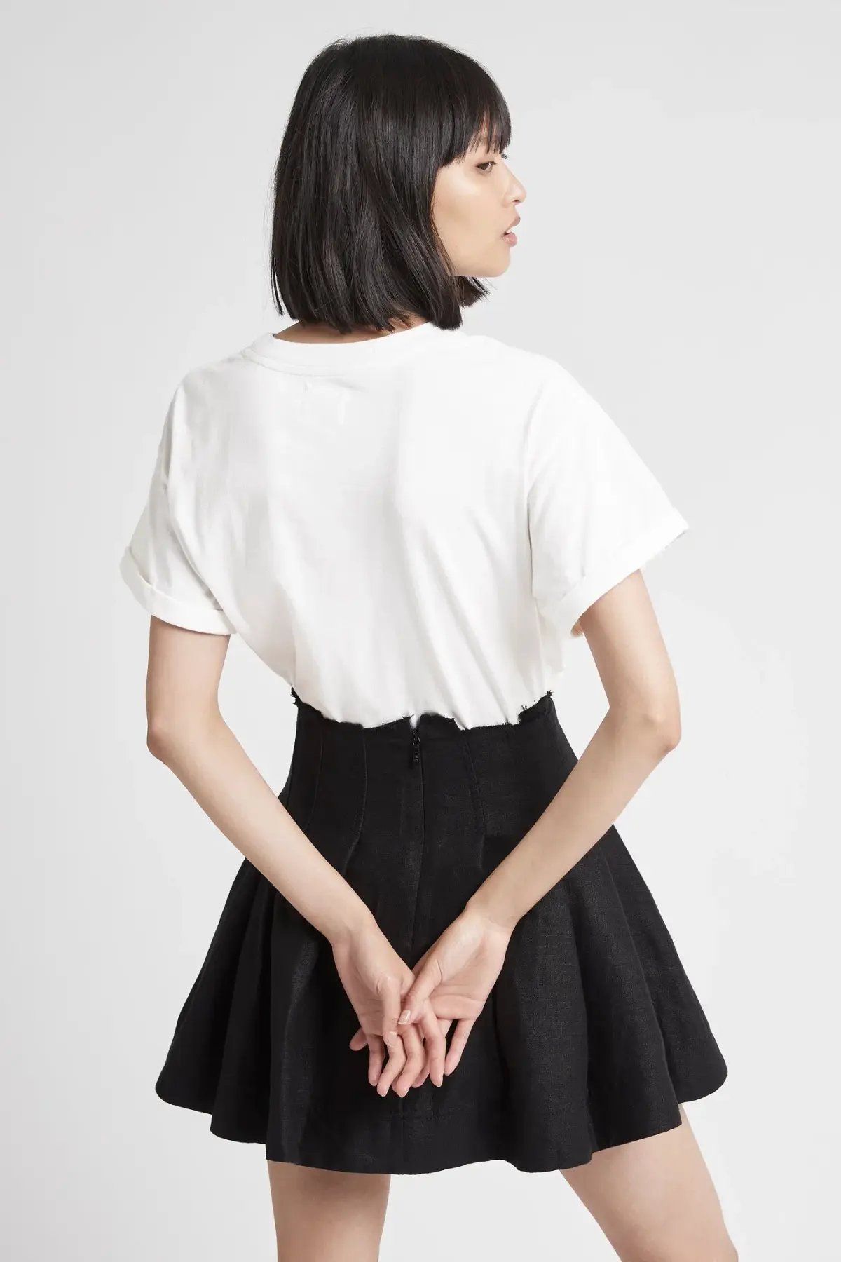 Aje Byblos Mini Skirt Black Size 8 photo 3