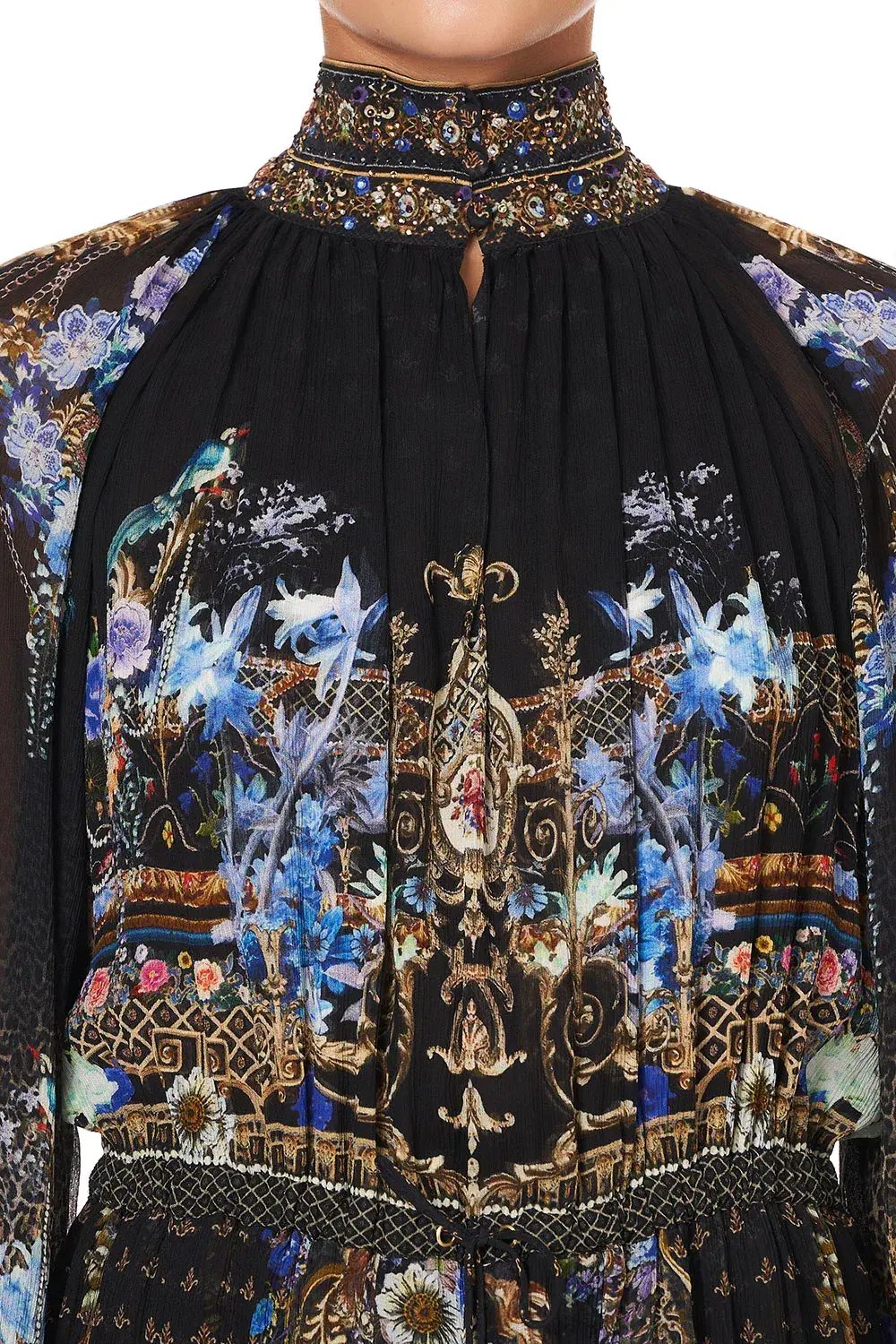 Camilla Long Sleeve Dress With Collar Palace Playhouse Size 10 photo 5