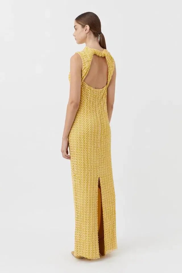 Camilla and Marc Riviera Column Dress Yellow Size 8 photo 5