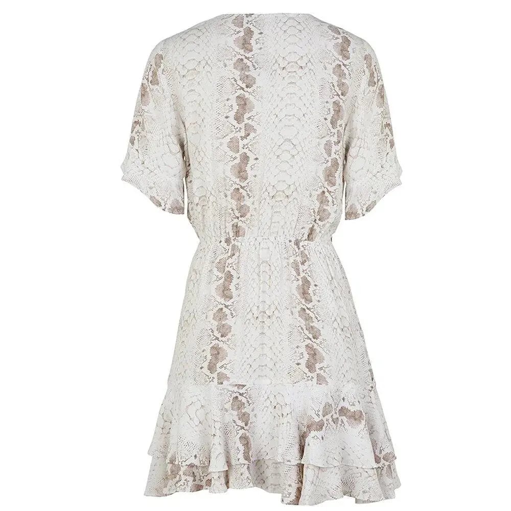 Kivari Zanzibar Tie Up Mini Dress Print Size S photo 4