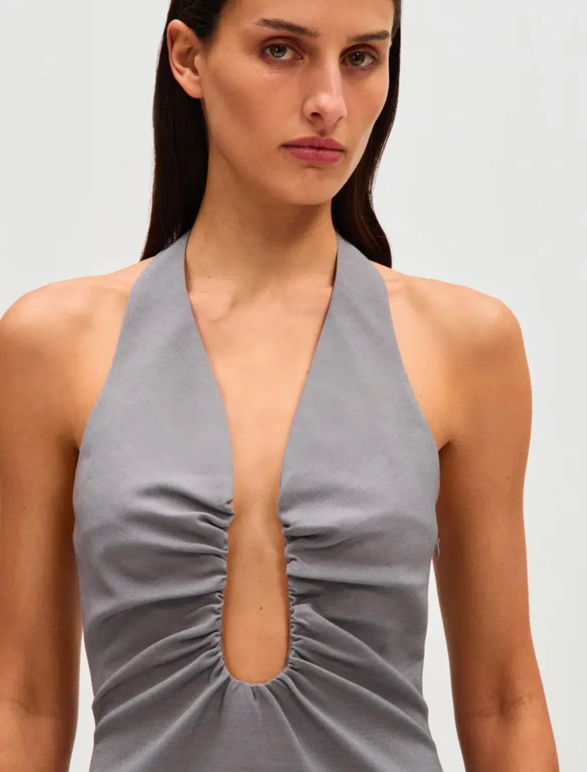 Misha THE 'ALUSIA' MINI DRESS grey size 10/M photo 2