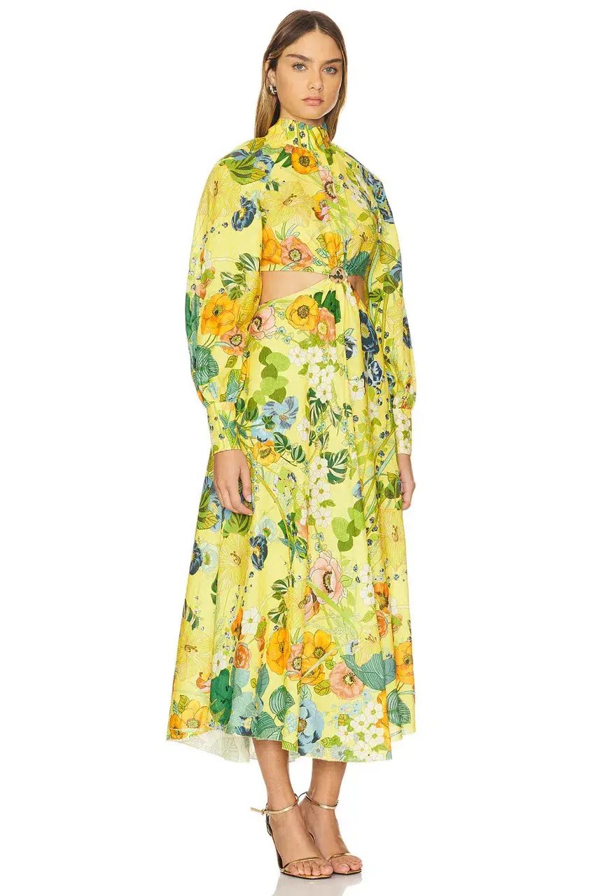 Alemais Cresida Cut Out Midi Dress Multi Size 10 photo 2
