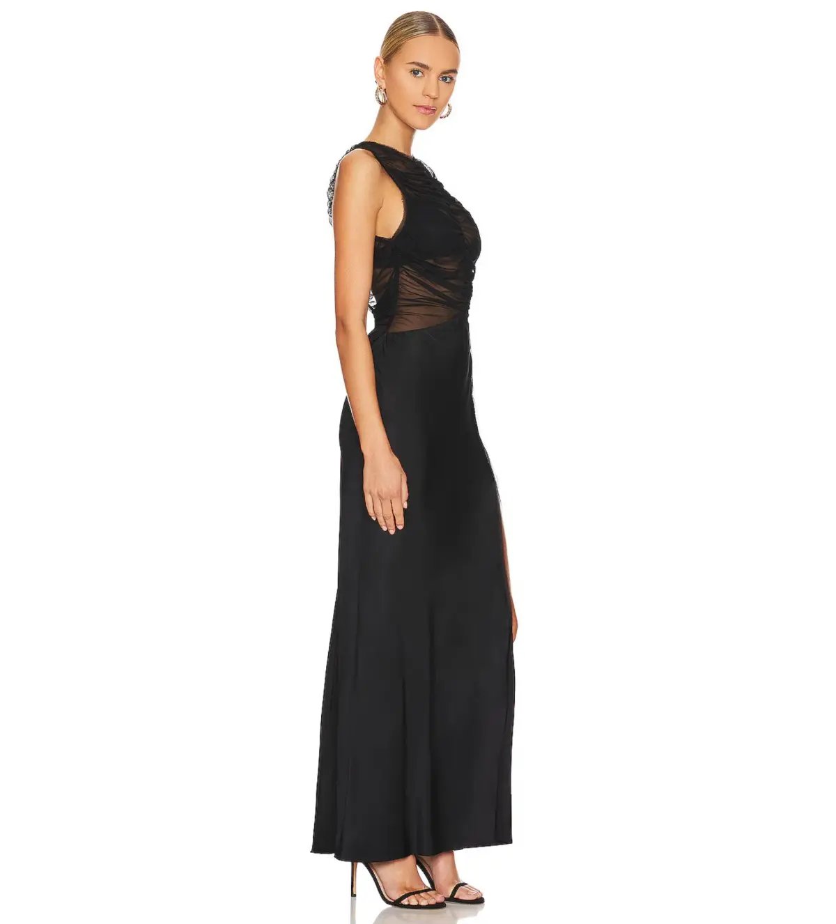 Bec & Bridge Naomi Split Maxi Dress Black Size AU 6 photo 3