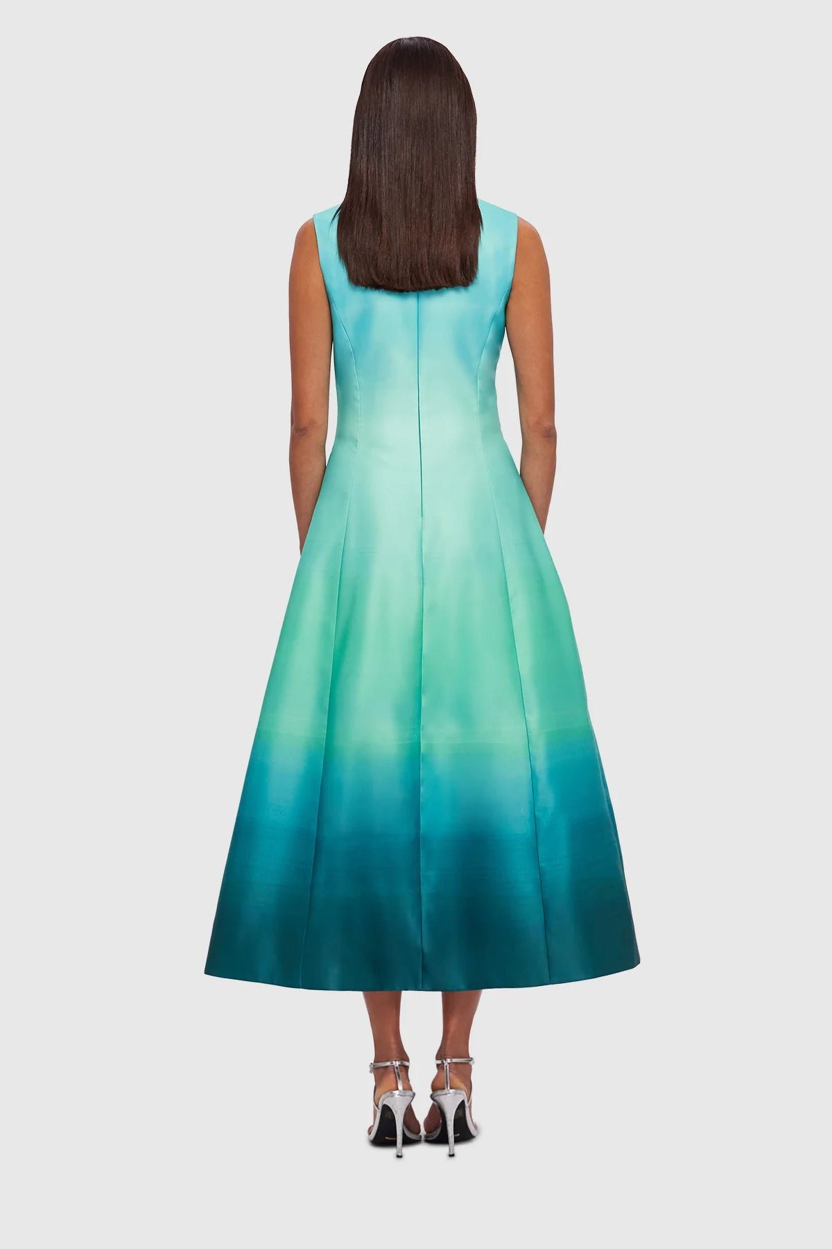 LEO LIN CLEO SLEEVELESS MIDI DRESS - OMBRE AQUA photo 6
