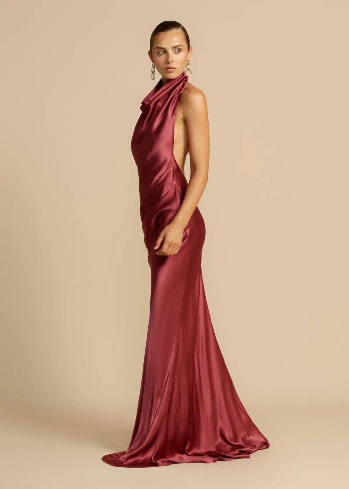 Arcina Ori Gaia Dress Rich Plum Hue Size 6 photo 3