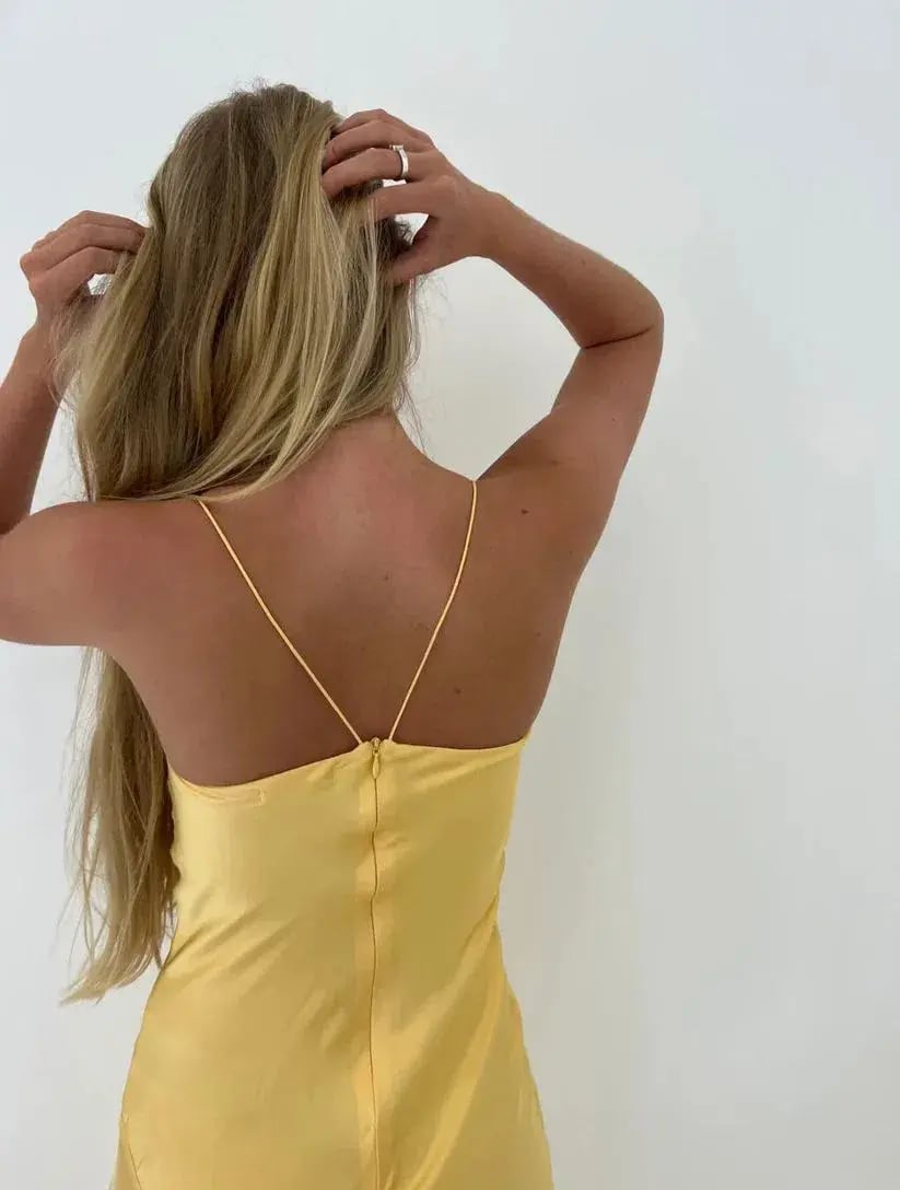 HNTR the Label Gaia Gown in Gold Sun Size S/AU8 photo 2
