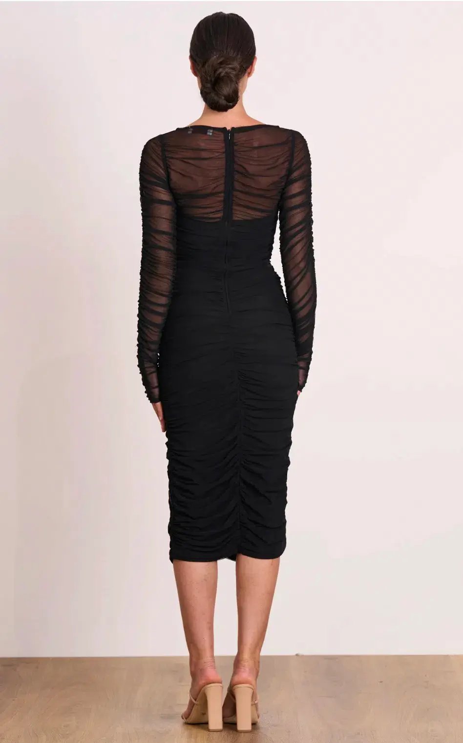 Pasduchas Lunar Tapered Midi Dress Black Size 10 photo 3