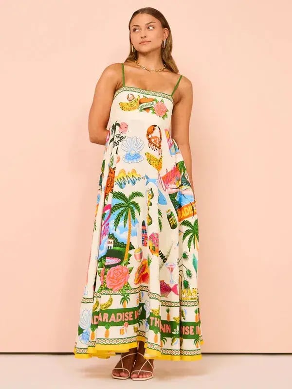Alemais Paradiso Midi Sundress Multi Size 8 photo 6