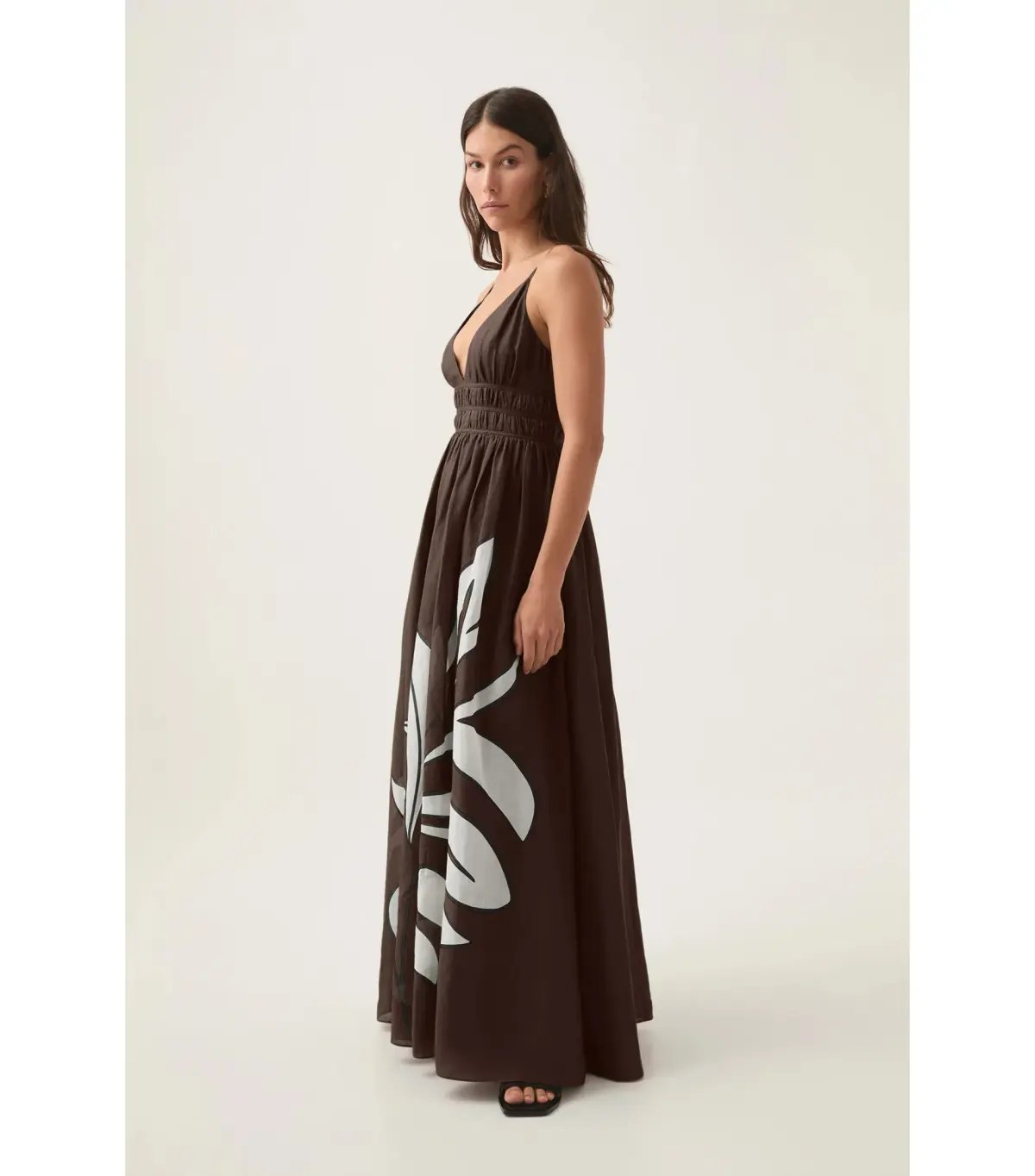 Aje Planetary Maxi Dress in Abstract Fern Carob Size AU 16 photo 3