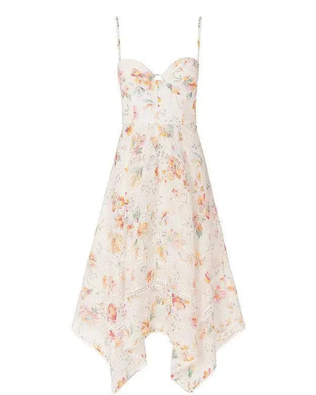 Zimmermann Belle Bustier Midi Dress Floral Size 0 / AU 8 photo 5