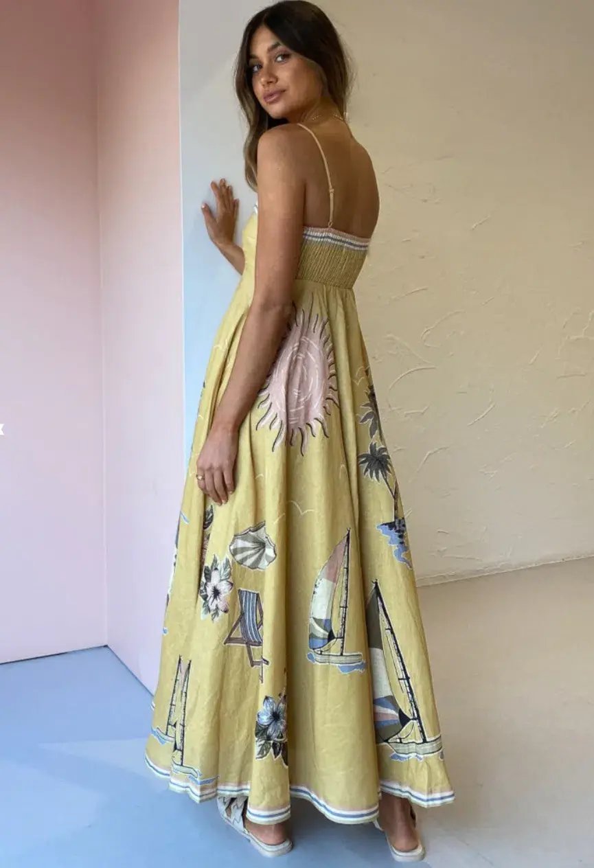Alemais Sunset Shades Sundress Sand Size 12 photo 3