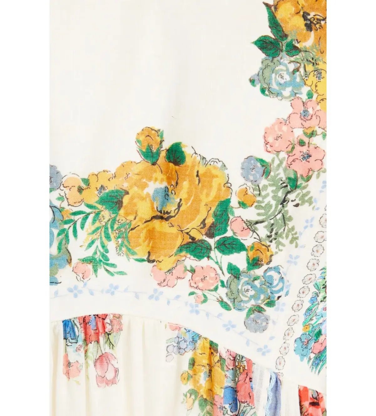 Zimmermann Clover Patched Midi Dress Multi Floral Size 1 AU 10 photo 6