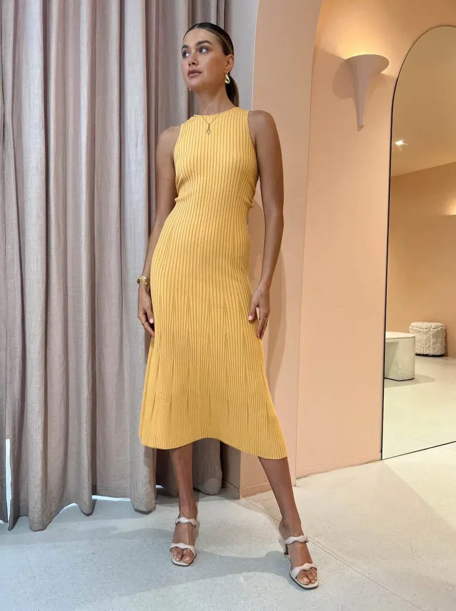 Clea Alina Rib Knit Dress in Mango Size S/ AU 8 photo 2