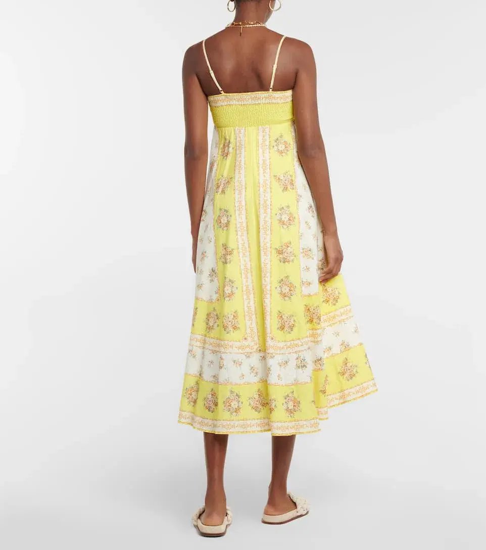 Alemais Catalina Midi Dress Yellow Size 8 photo 5