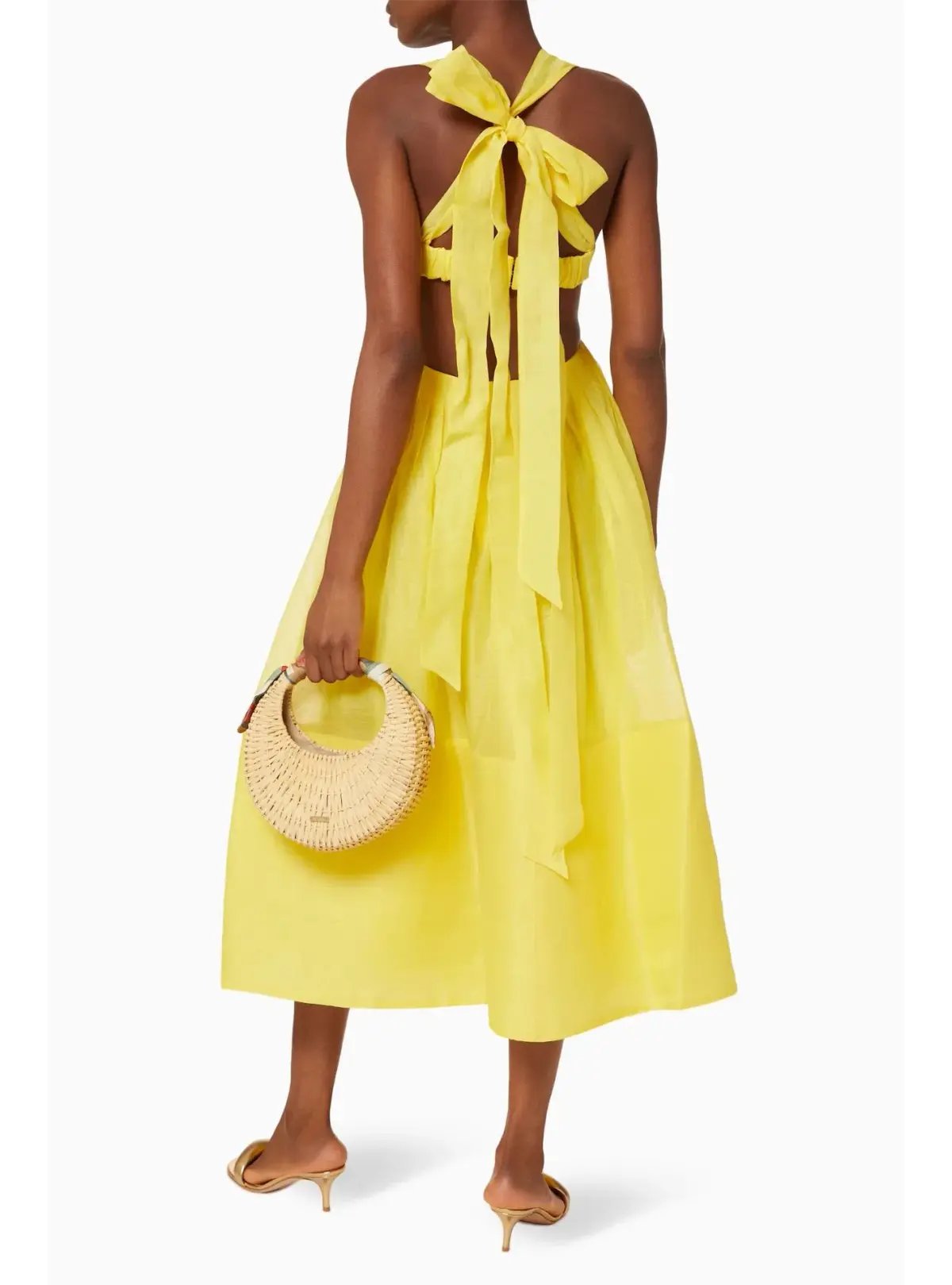Zimmermann Botanica Bralette Midi Gown Sunshine Yellow Size 0 / AU 8 photo 3
