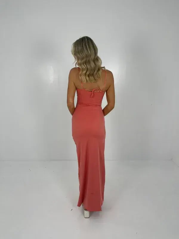 Maygel Coronel Coral Veranera Midi Dress One Size photo 2