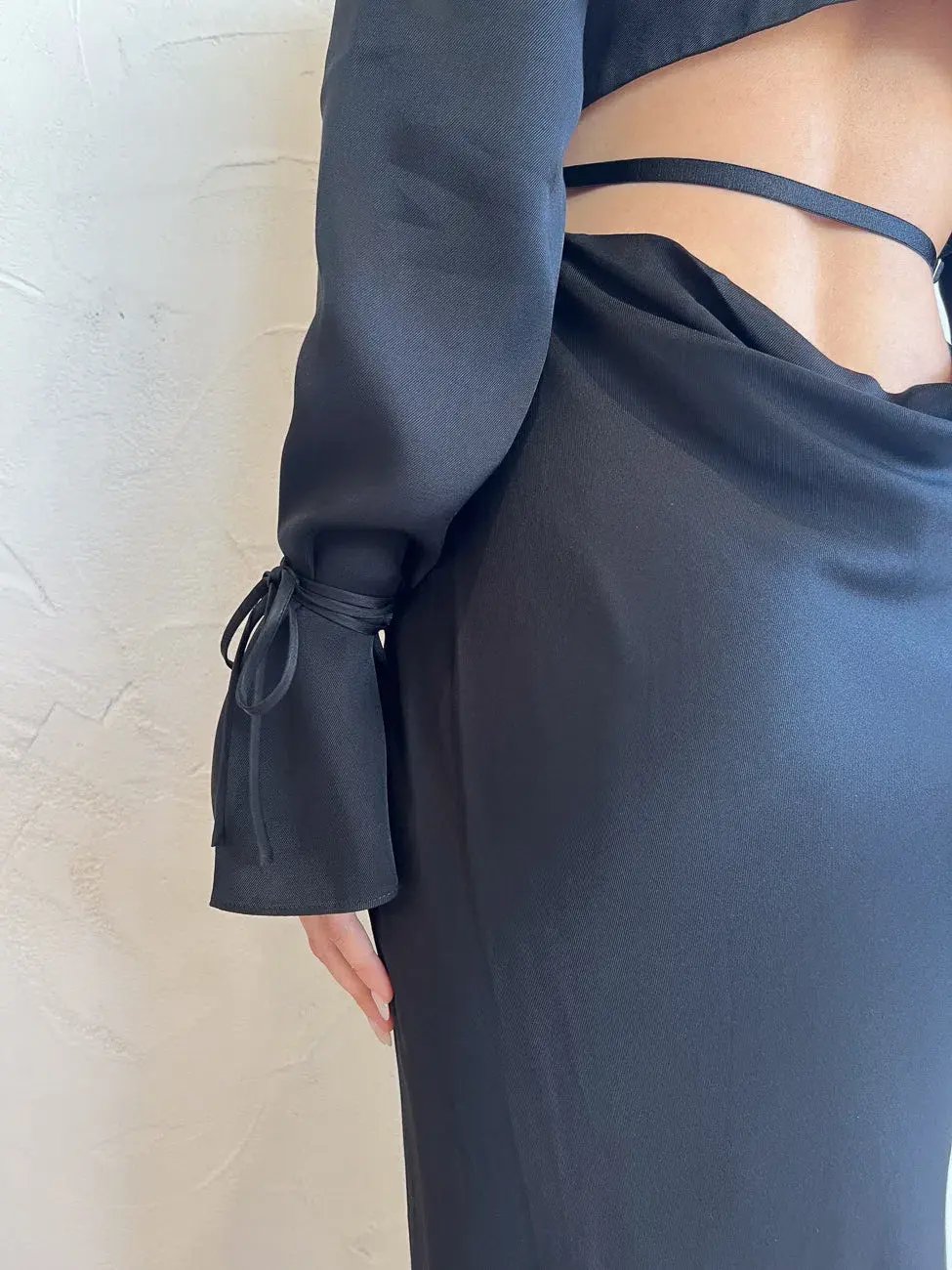 Bec & Bridge Diamond Days Long Sleeve Maxi Dress in Black Size 10 / M photo 9