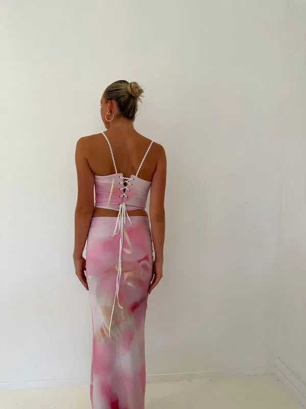 Hntr The Label Lillie Gown Pink Size 10 photo 2