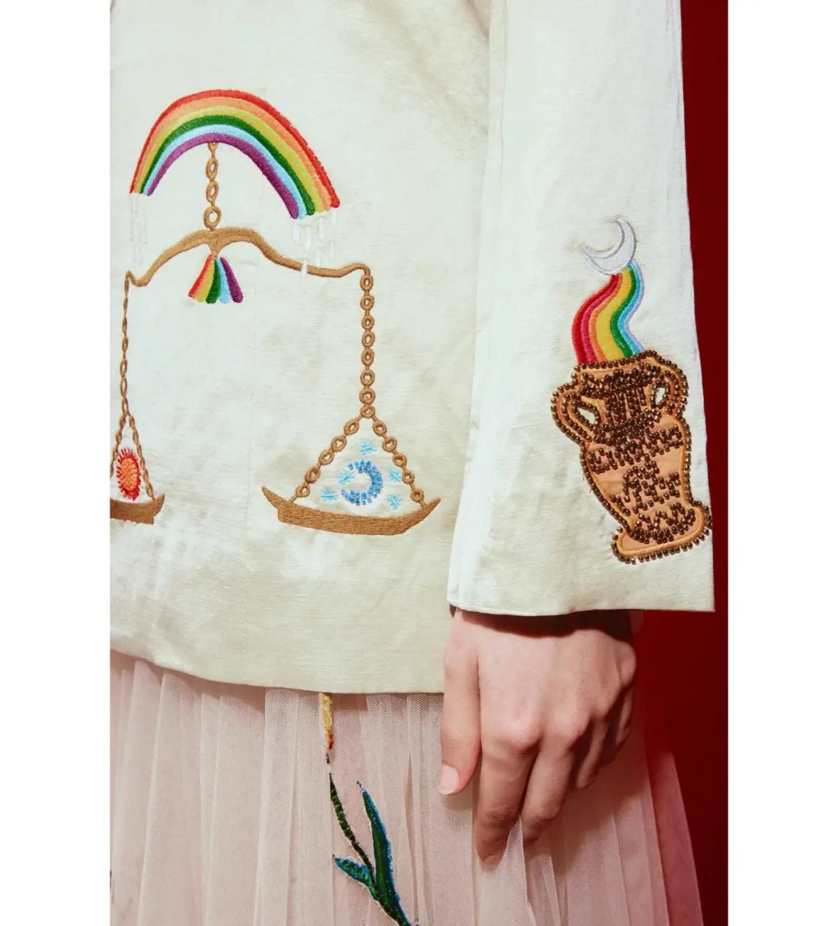 Alemais Zelda Embroidered Blazer Print Size 16 photo 3