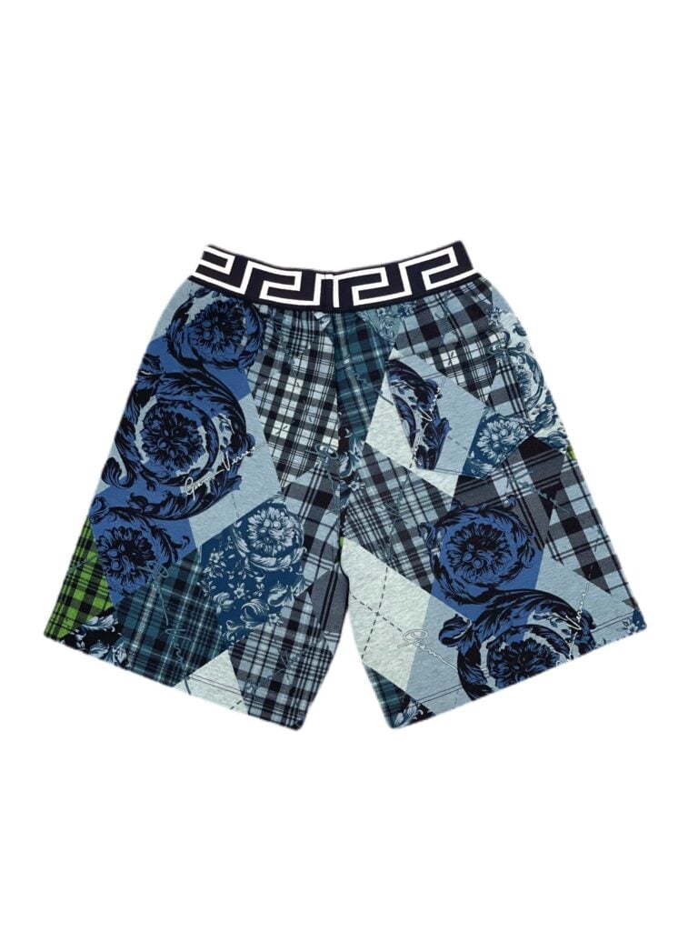 Versace Blue Check Shorts photo 4