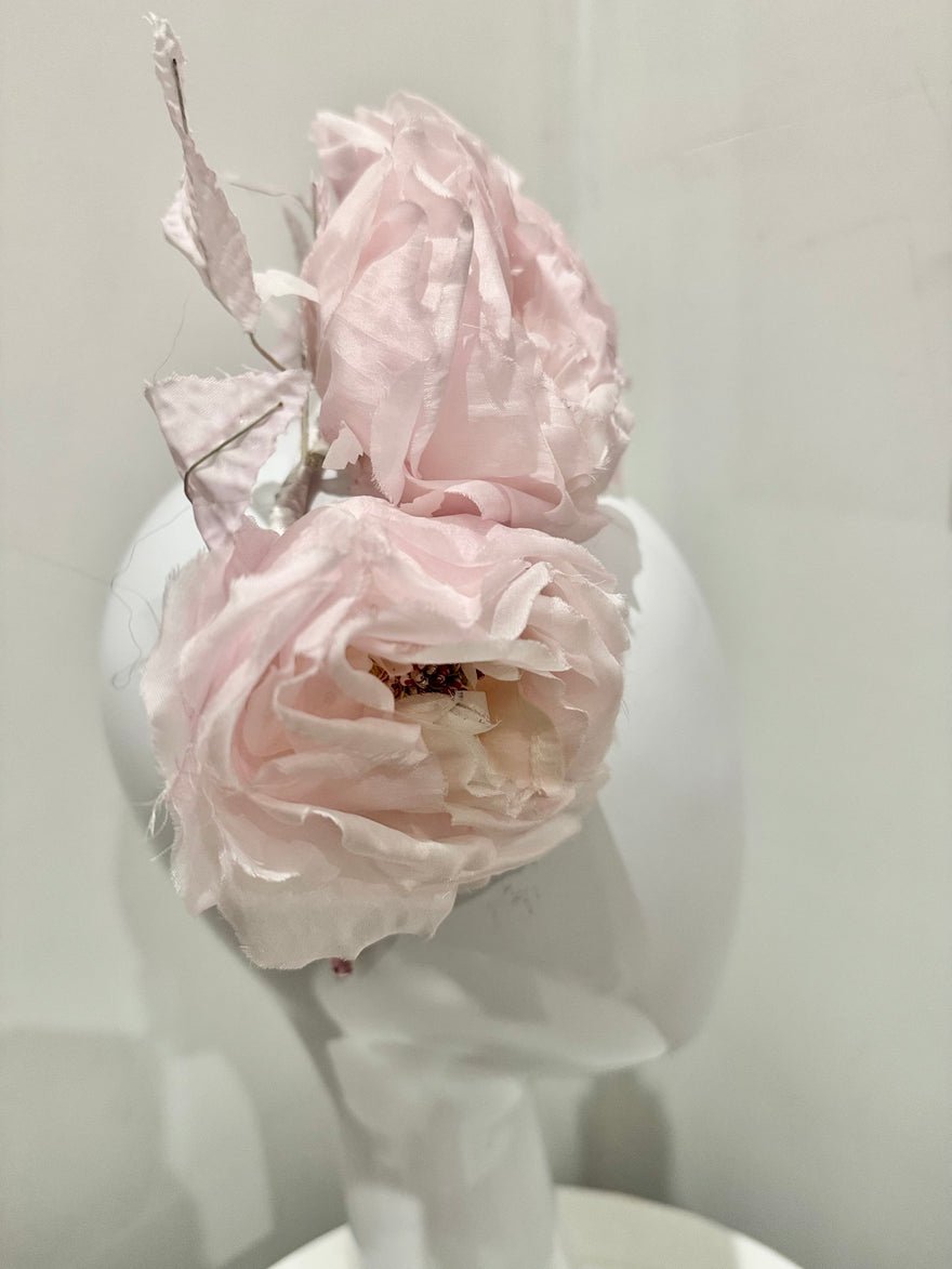 Vintage Wendy Scully  Pink Silk Rose Crown photo 3