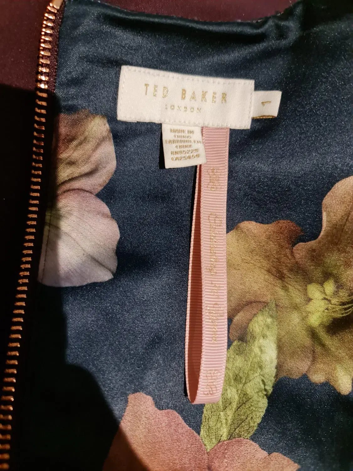 Ted Baker Midi Dress Burgundy Size 8 photo 3