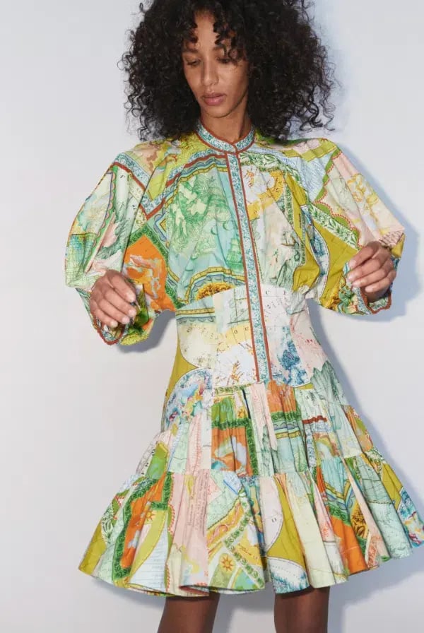 Alemais Atlas Mini Dress Green Multi Size 6 photo 4