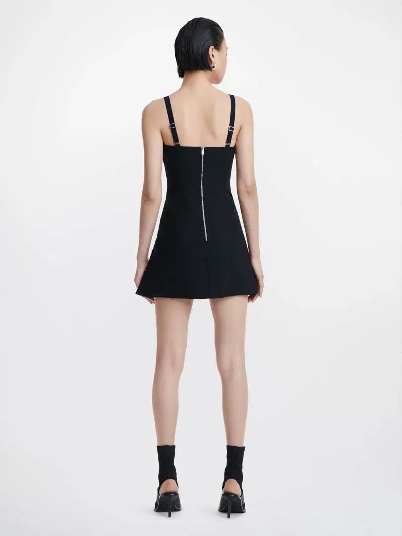 Dion Lee Hook and Eye Pocket Dress Black Size 8 photo 2