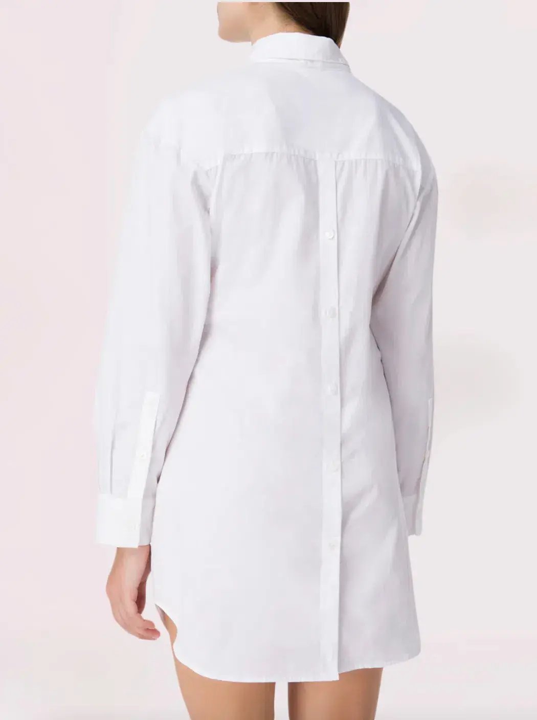 Christopher Esber Spiral Ruched Shirt Dress White Size 4 photo 4