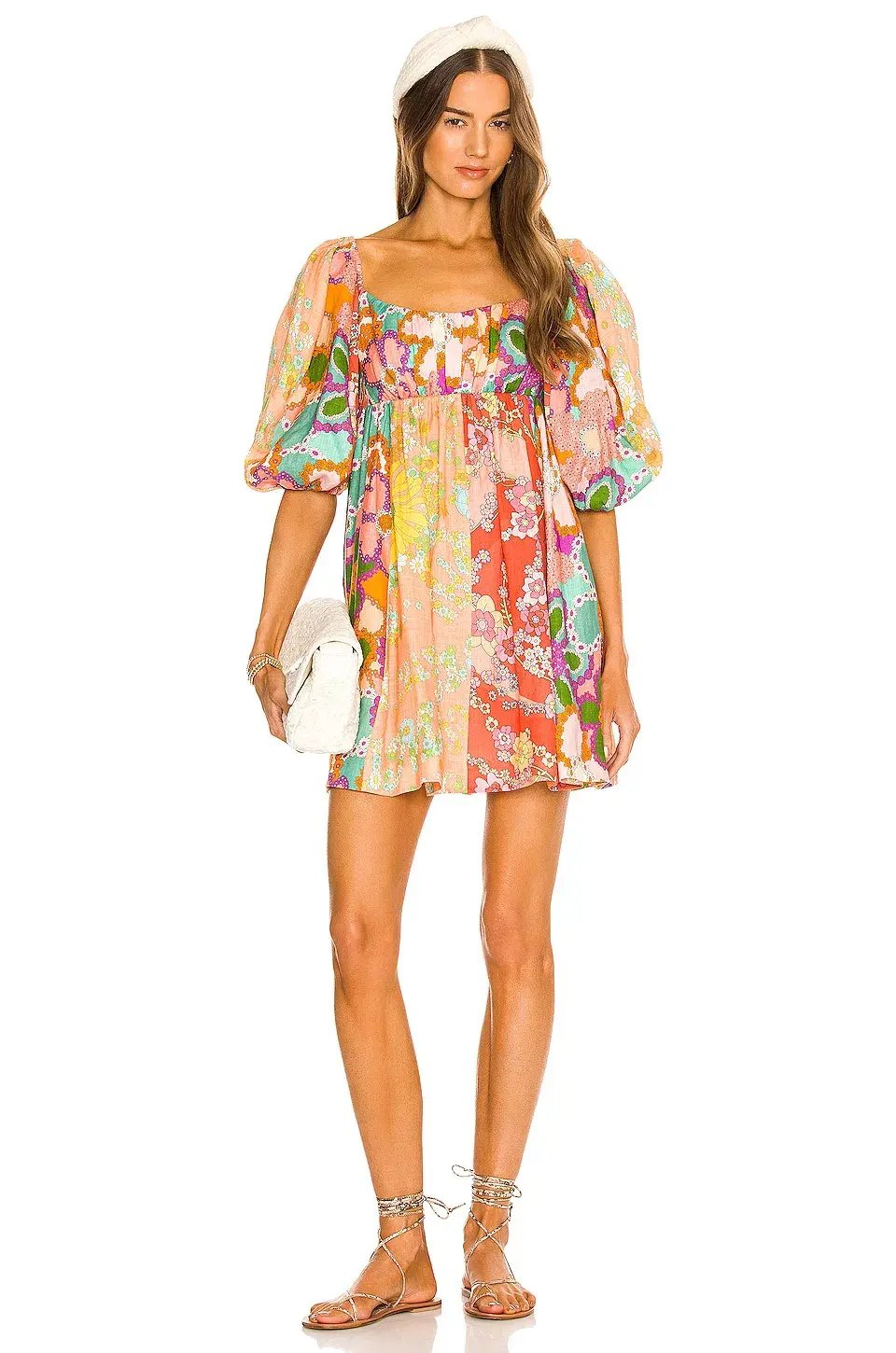 Zimmermann Lola Panelled Mini Dress Spliced Floral Size 1 / 10 AU photo 4