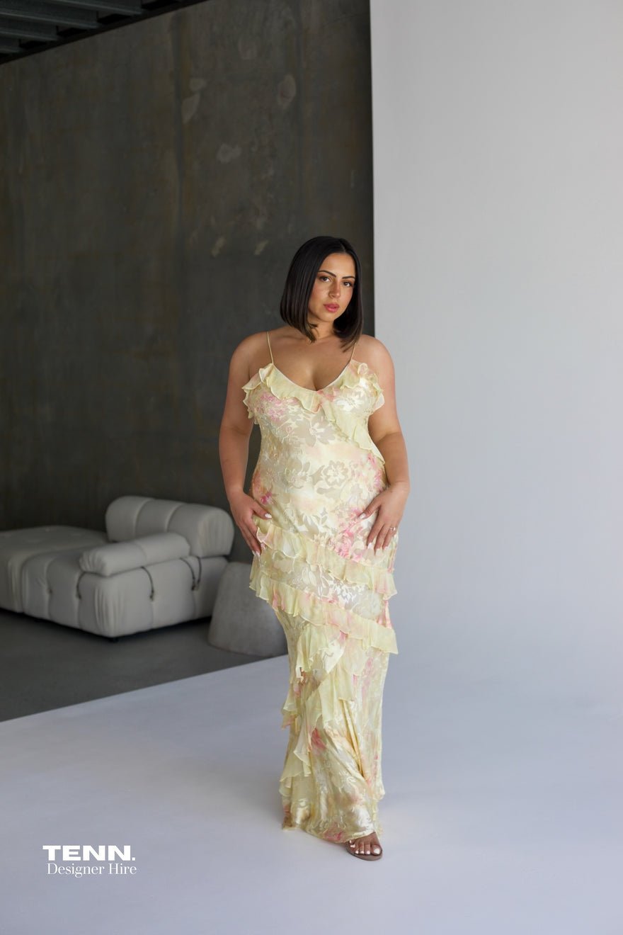 LoveShackFancy Rialto Dress - Yellow Melon photo 2