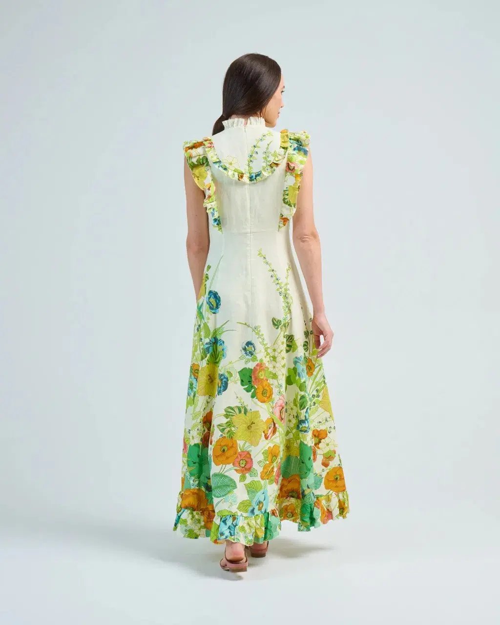 Alemais Constance Midi Ruffle Dress Floral Size 8 AU photo 12