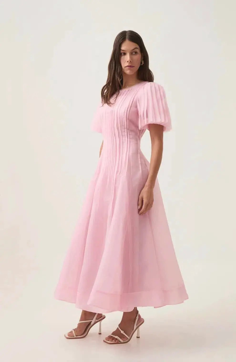 Aje / Nova Pleated Midi Dress / Chalk Pink / 8 photo 3