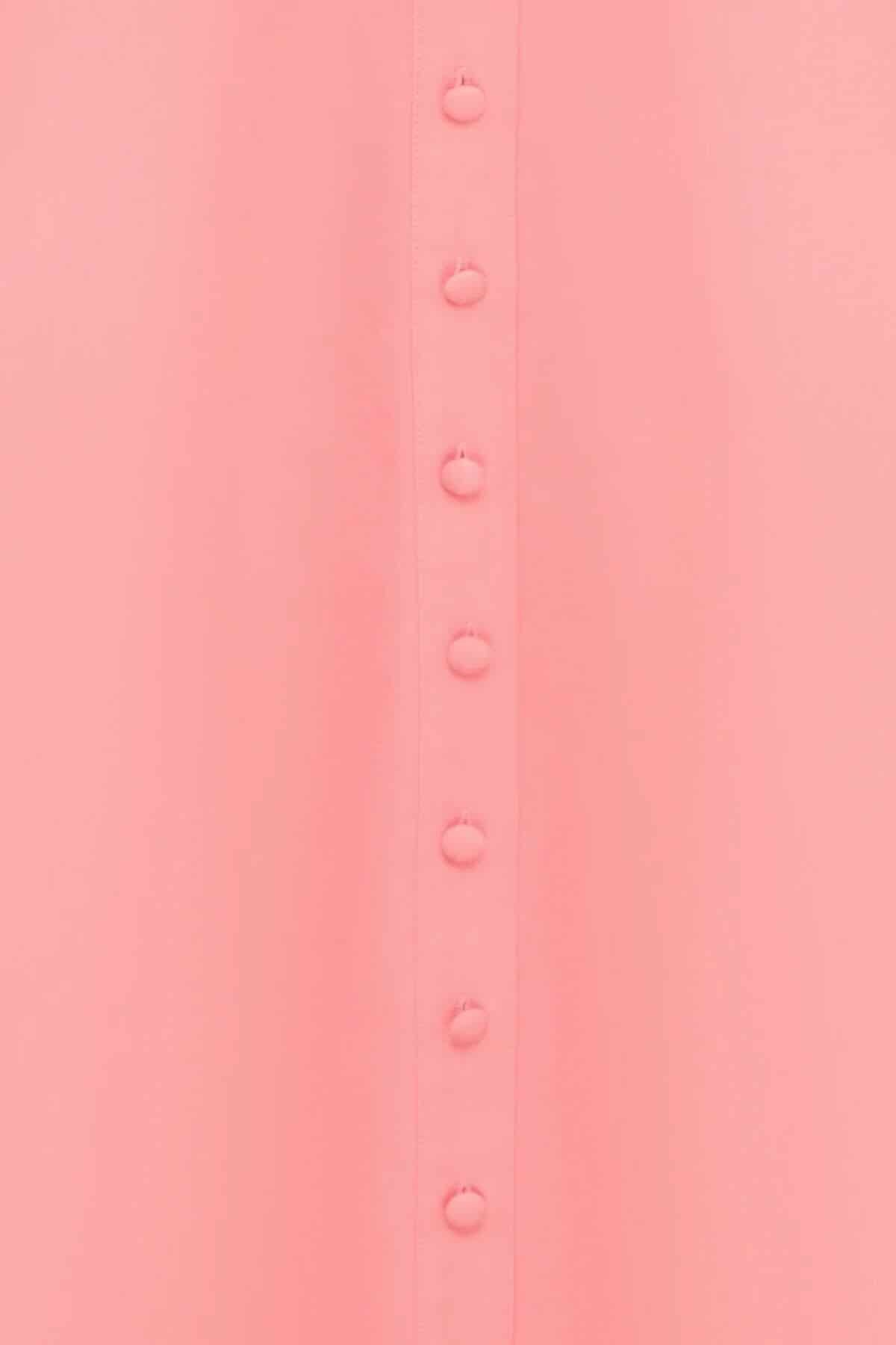LEO LIN BIANCA SHORT SLEEVE MIDI DRESS - STRAWBERRY PINK photo 6