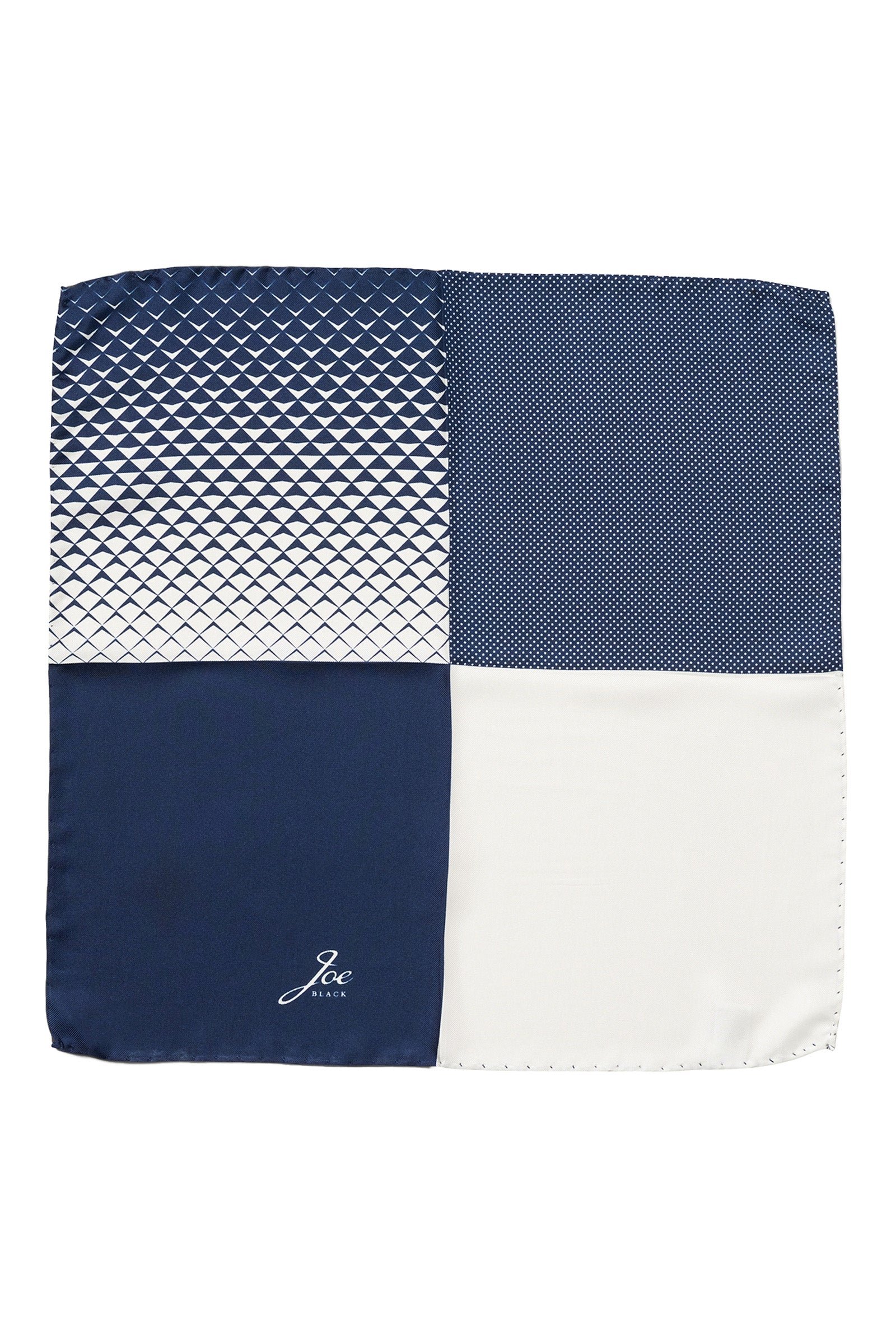 Joe Black 4-Way Navy Geometric Pocket Square photo 2