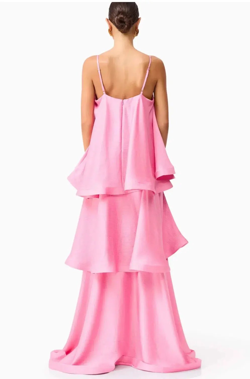 Elliatt Tilly Tiered Maxi Dress in Pink Size 8 photo 3