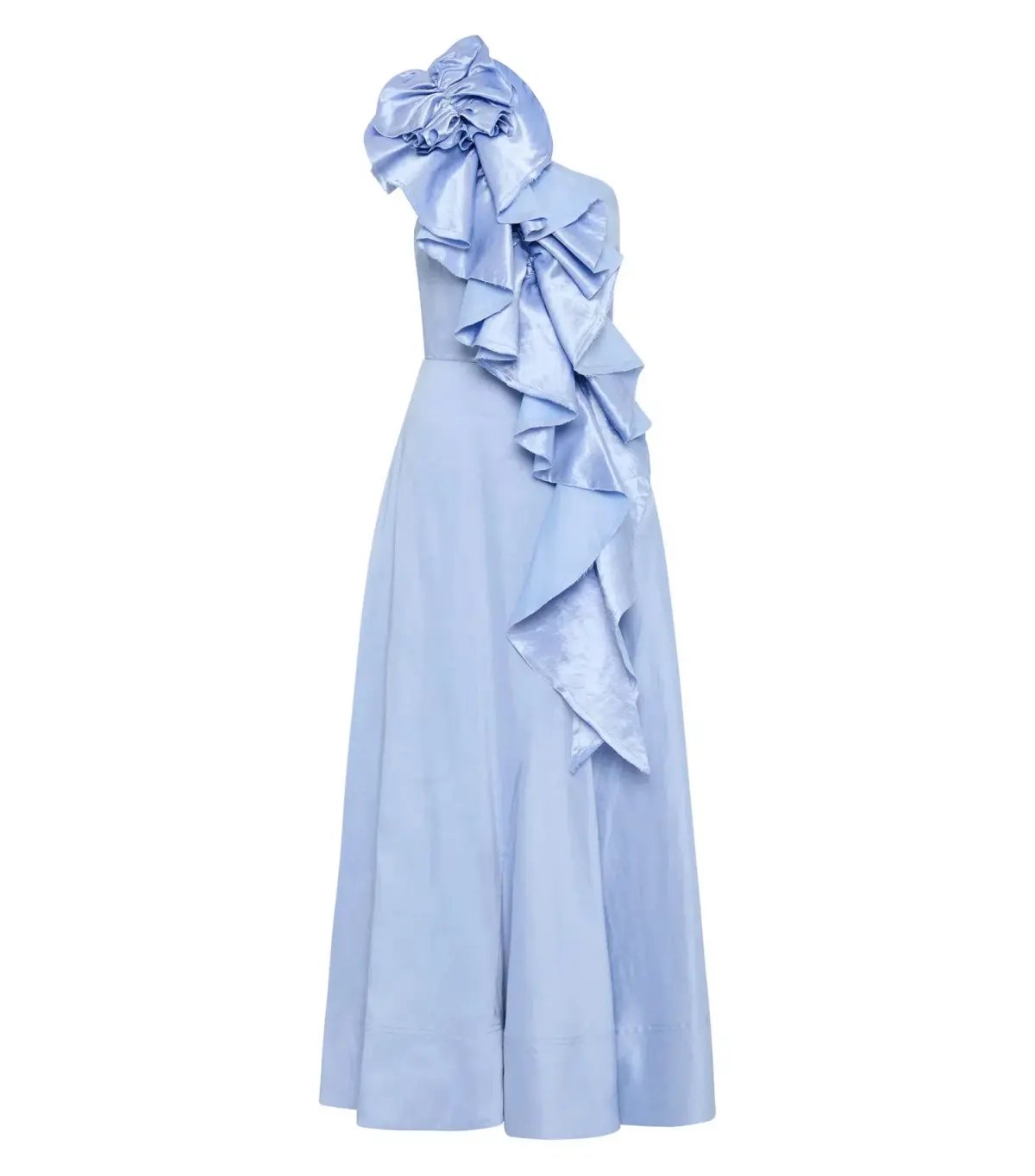 Aje Adelia Ruffle Midi Dress in Sky Blue Size AU 8 photo 8