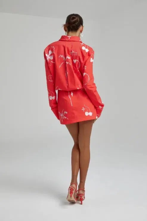 SUMMI SUMMI Denim Dress - Red Dragon of Hearts XL photo 2