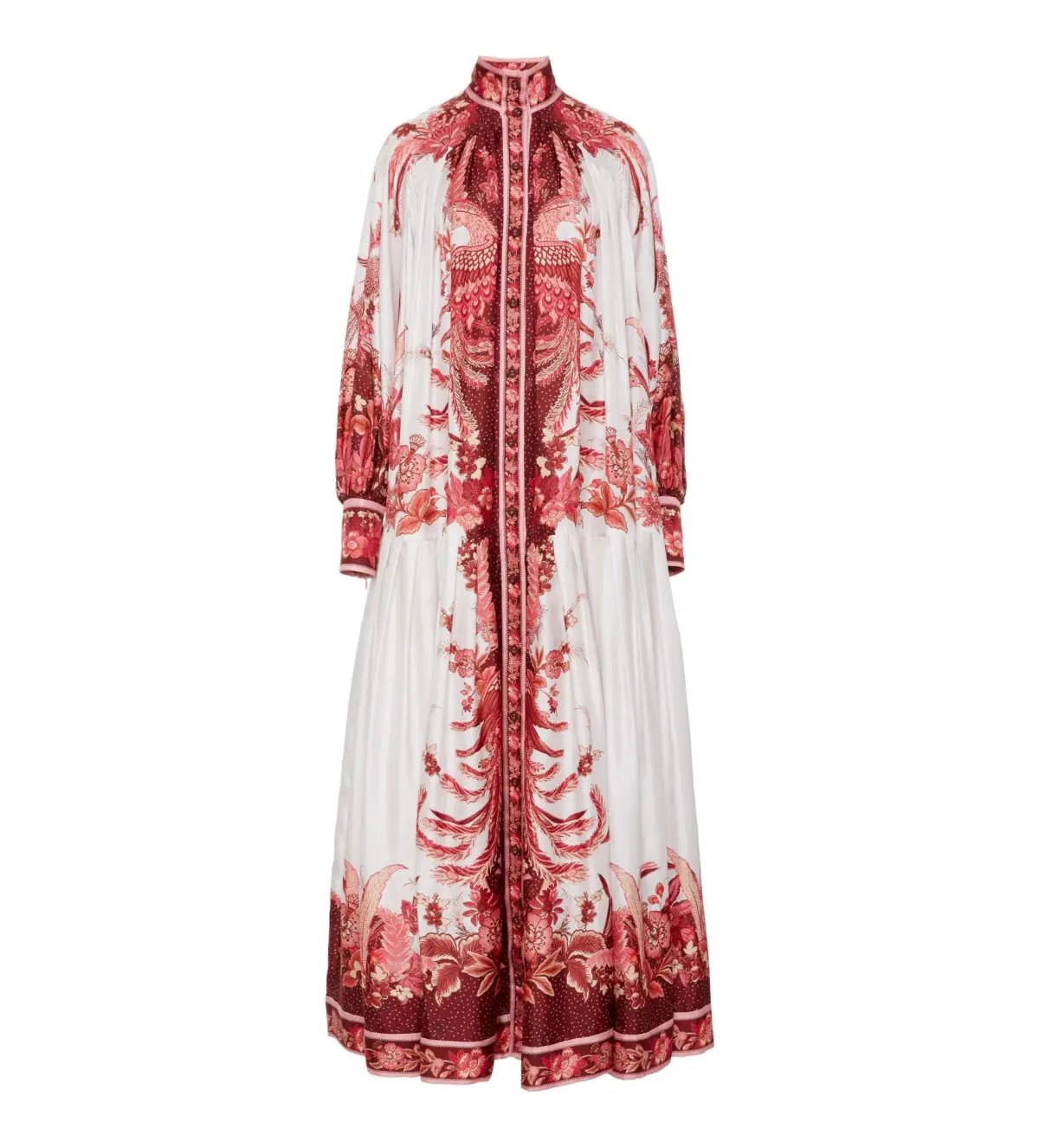 Zimmermann Wavelength Belted Silk-twill Midi Dress in Pink Size 2/AU 12 photo 2