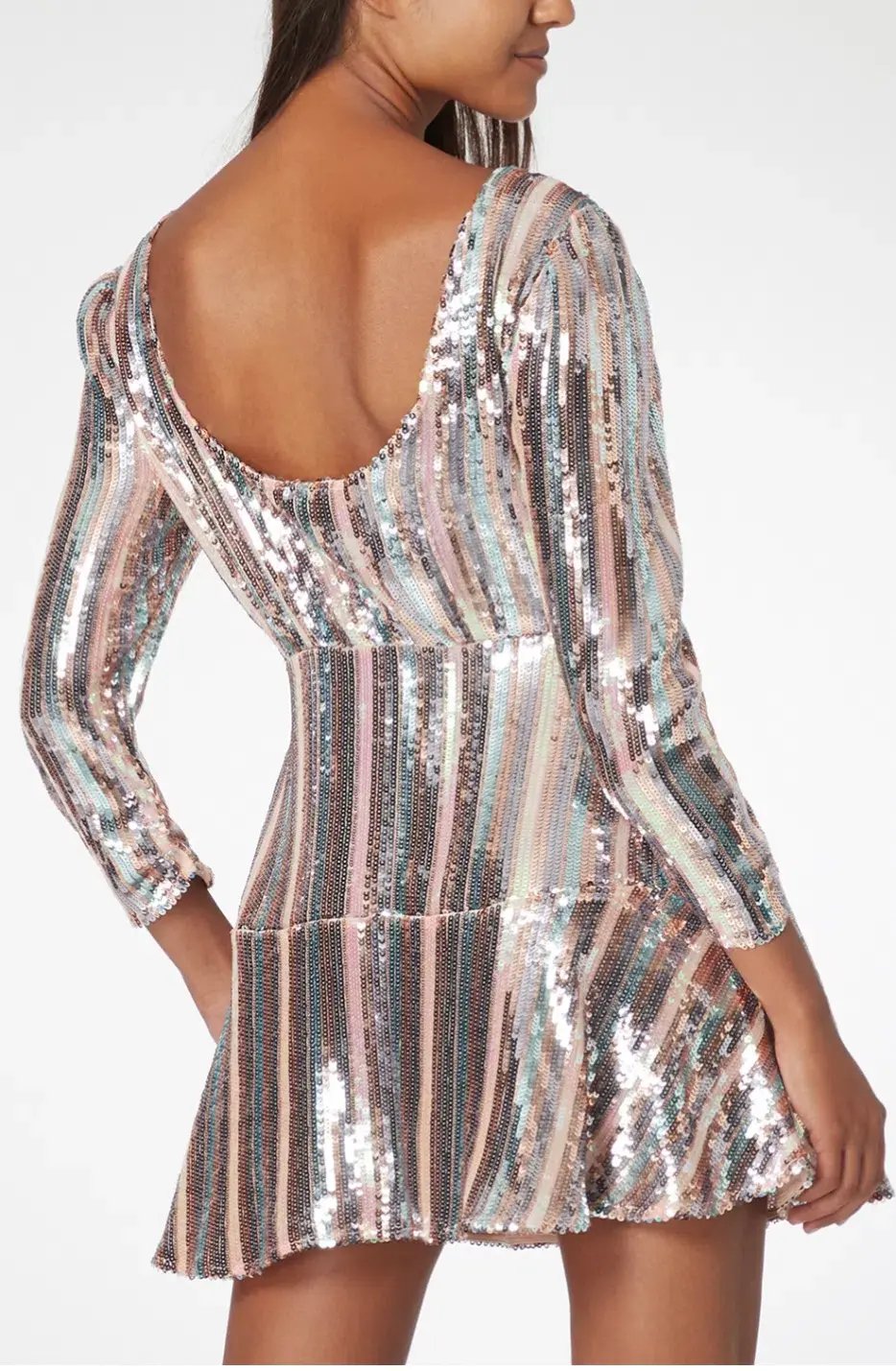 Rixo Kyla Sequin Mini Dress Multi Size 8 photo 4