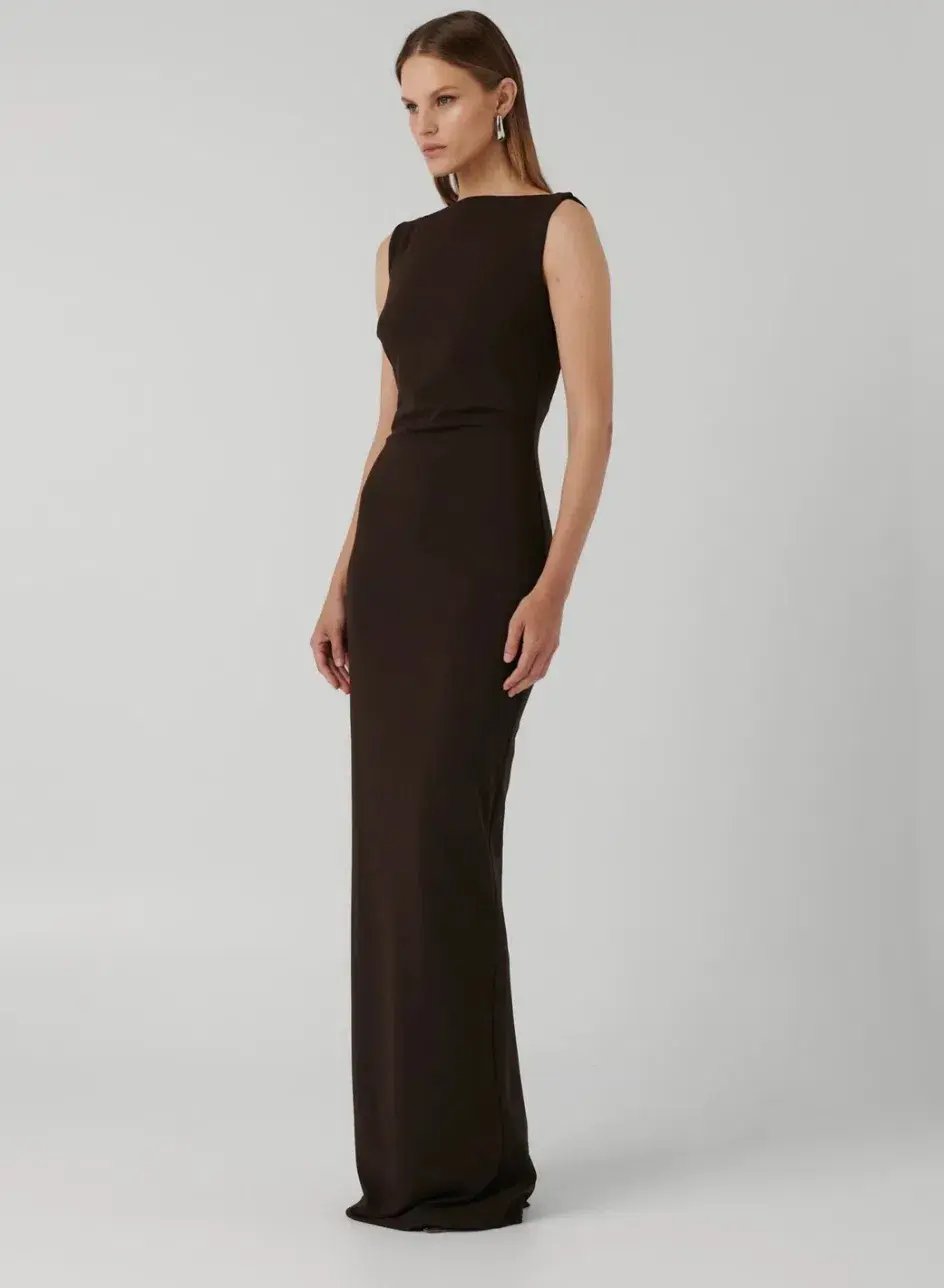 Effie Kats Verona Gown Coffee Size 8 photo 3
