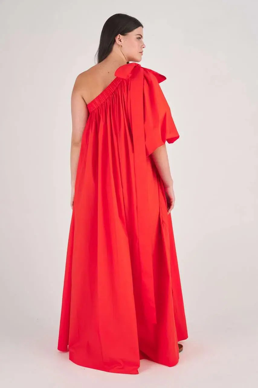 Oroton One Shoulder Dress Red Size AU 8 photo 5