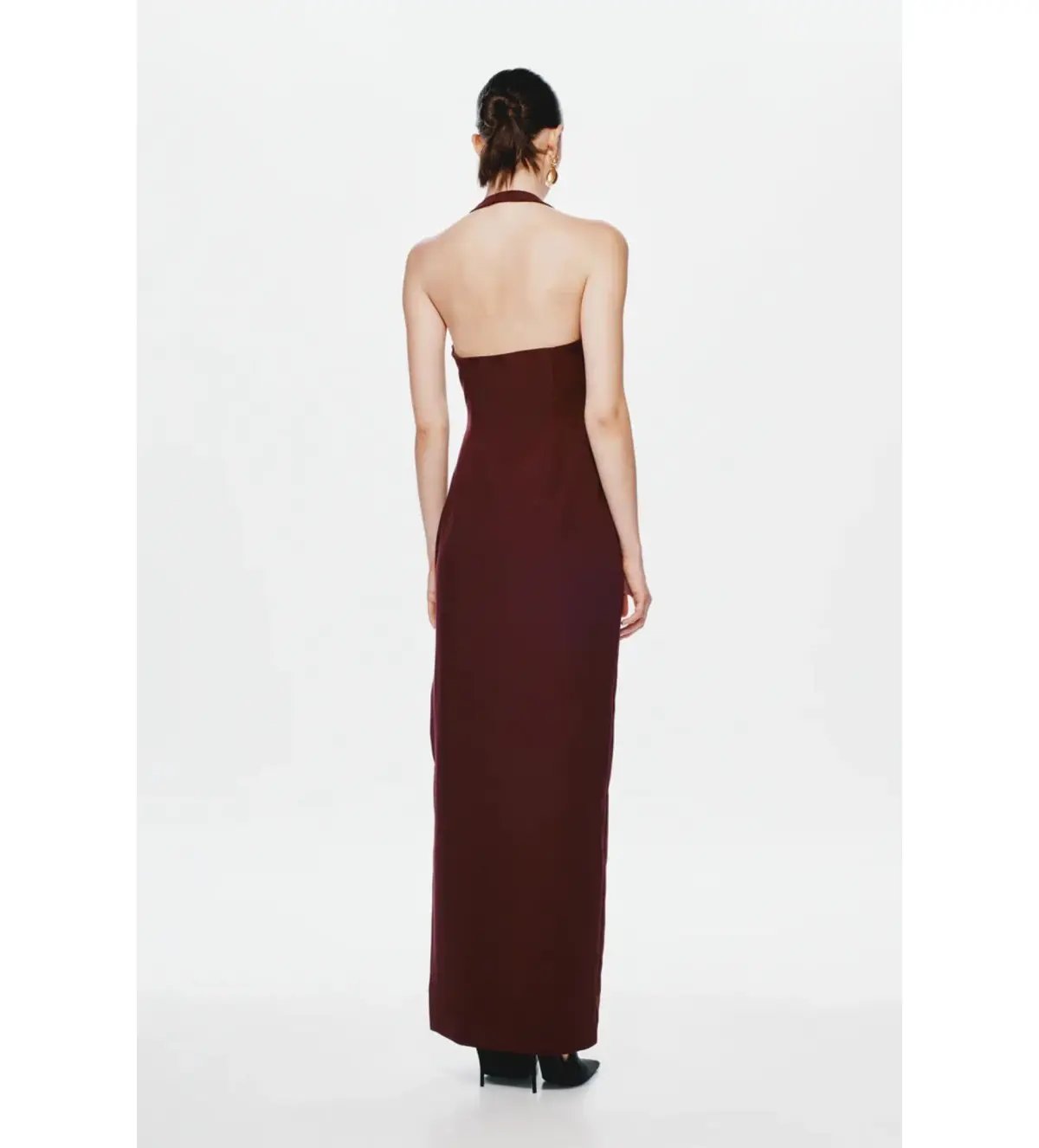 Misha Collection Alusia Dress Burgundy Size 10 photo 2
