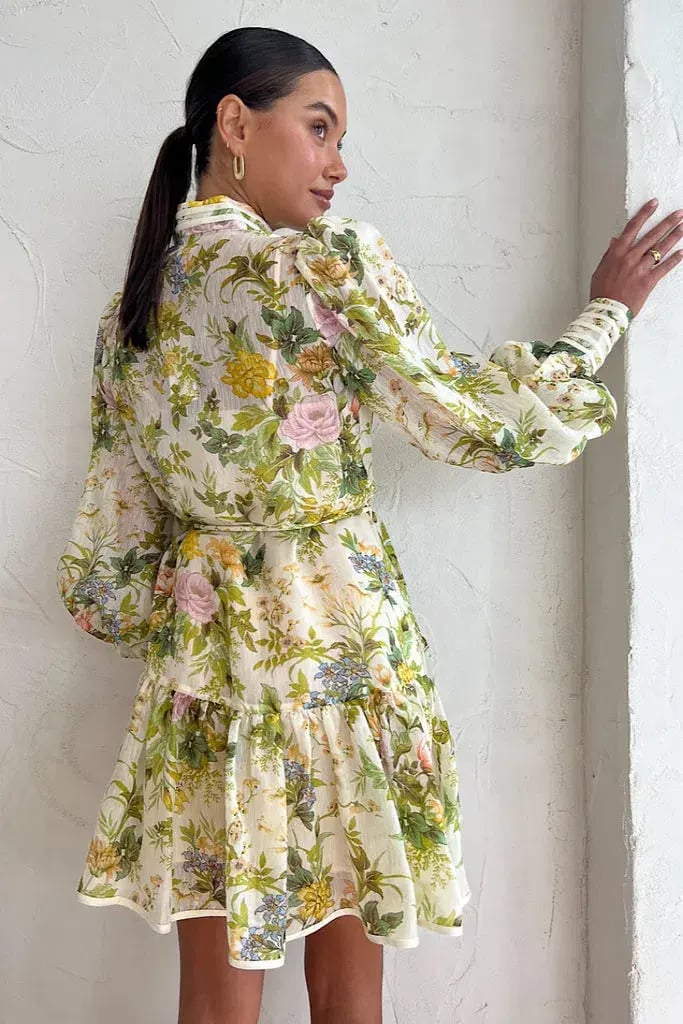 ALEMAIS Eden Mini Dress Floral Size 8 photo 3